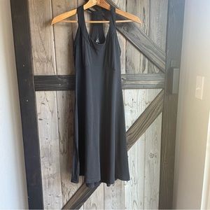 Prana black sleeveless dress with built in bra size medium